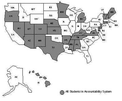 Figure 11. States in Which All Students with Disabilities are Included in All Components of the Accountability System