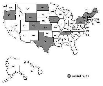 Figure 7. States with Assessment Accommodations Available for All Students
