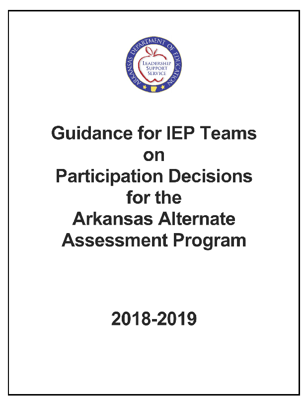 Arkansas Resource 2: Guidance for IEP Teams