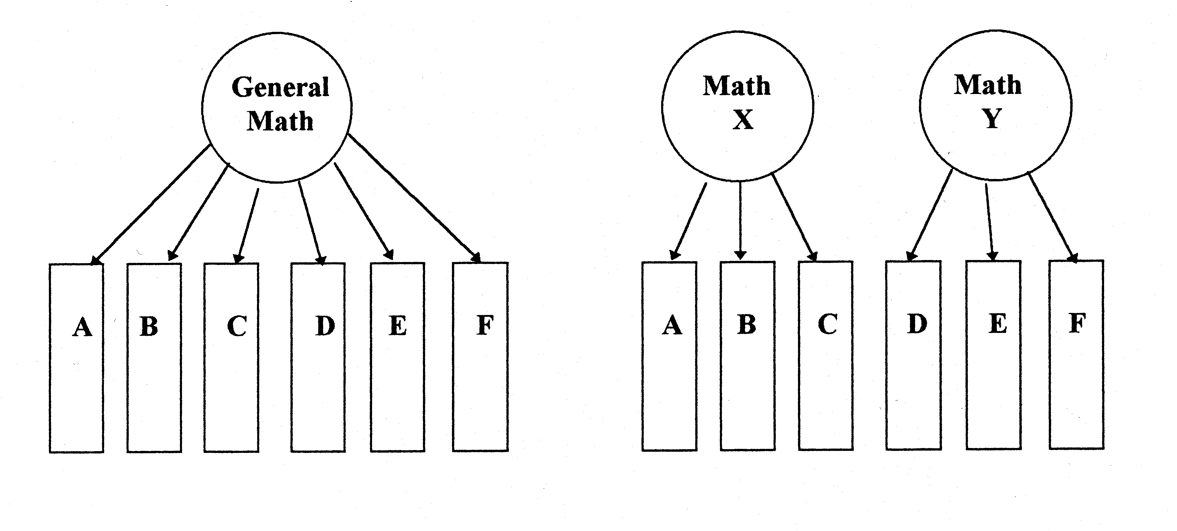 Figure 3. Factor Analysis Models Indicating Different Factor Structures for Standard and Accommodated Administrations